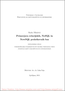 Nosql database performance comparison picture